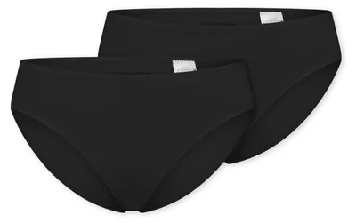 Produktbild von Schiesser Damen Tai-Slip 2-Pack 95/5 - schwarz - Größe 46