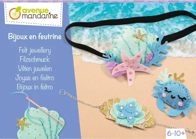 Image de Kit de bricolage bijoux en feutre, pour enfants à partir de 6 ans, avec matériel et instructions