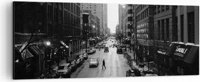 Produktbild von Bild auf Leinwand - Leinwandbild - Stadt Straße Haus - 140x50cm - Wand Bild - Wanddeko - Wandbilder - Leinwanddruck - Bilder - Kunstdruck - Wanddekoration - Leinwand bilder - Wandkunst - AB140x50-3688