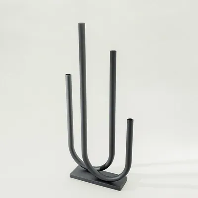 Zdjęcie produktu dla Świecznik metalowy Sculptura 30x9x69 cm