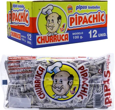 Obrázek produktu pro 12 x 100g Pipas Tostadas Pipachic Churruca Pražená slunečnicová semínka