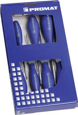 Produktbild von Schraubendrehersatz 7-tlg.Schlitz/PH/PZD 3K-Griff Rundkl.PROMAT