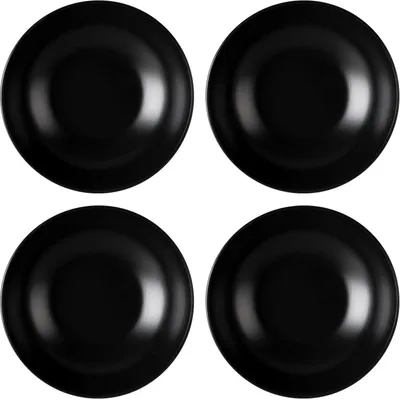 Produktbild von Dessertteller - Ø 21 cm - Schwarz matt - Steingut - 4er Set