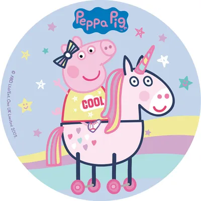 Produktbild von Jedlý papír prasátko Pepa a jednorožec 20cm