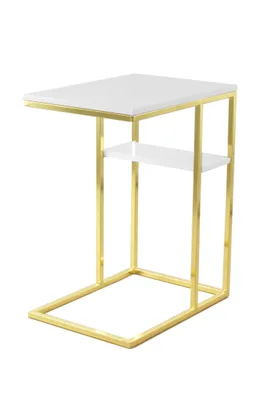 Produktbild von Beistelltisch Darselle 200 Weiß / Gold