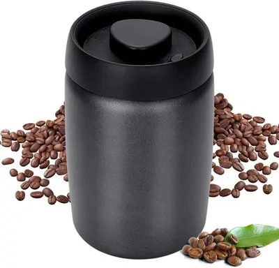 Produktbild von Azomor® Luftdichter Edelstahl Kaffeebehälter mit Vakuumpumpendeckel für Frische