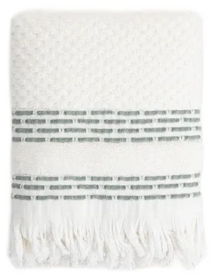 Zdjęcie produktu dla HOMLA Ręcznik ROSOP boho z pistacjowymi paskami 50x90 cm