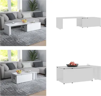 Immagine prodotto di vidaXL Tavolino bianco 150x50x35 cm in legno - Tavolino - Tavolini - Tavolini - Tavoli da caffè