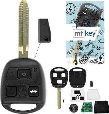 Produktbild von MT-KEY Funk Schlüssel Autoschlüssel 434MHZ ID33 TOY43 kompatibel mit Toyota Tarago R10 95-00 3 Tasten 433MHZ Fernbedienung