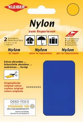 Produktbild von KLEIBER Nylon-Flicken selbstklebend kornblau 2 Stück
