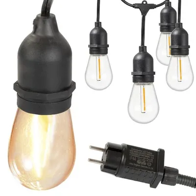 Obrázok produktu pre Verk 12300 LED Vonkajšia dekoračná reťaz girlanda 15 žiaroviek, IP44, 15 m