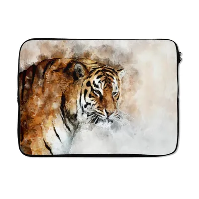 Produktbild von MuchoWow® Laptop Hülle 14 ZollTiger - Augen - Gemälde Laptoptasche - Laptoptasche - Stoßsicher - Schutzhaube