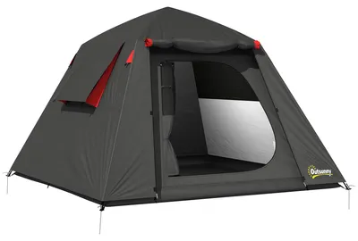 Produktbild von Campingzelt 2 Personen 3000mm Wasserdicht & Winddicht Kuppelzelt mit 2 Türen 2 Netzfenstern 2 Seitenfenster Tragetasche