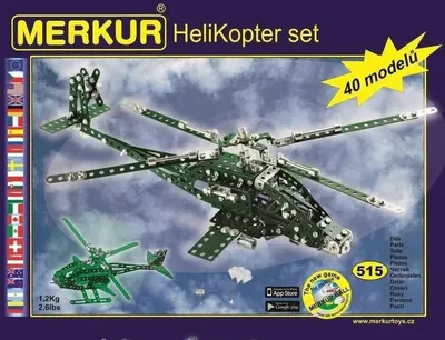 Obrázek produktu pro Merkur Helikopter Set, 515 dílů, 40 modelů