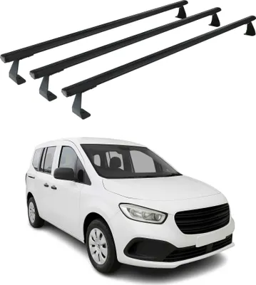 Image de Barres de toit transversales pour Mercedes Citan 2021-2025 Aluminium Noir 3 pcs