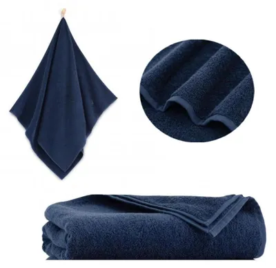 Produktbild von Handtuch - 100% Baumwolle - 400 g/m2 - 70x140 cm - Extra Saugfähig - Dunkelblau - hohe Grammatur - LICZI2