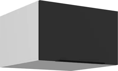 Immagine prodotto di Mobile alto profondo con ante a battente LUNARA - larghezza 60 cm, nero / bianco