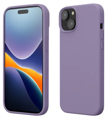Produktbild von kwmobile Handyhülle für iPhone 15 Hülle, für iPhone 15 Case - Hülle Silikon - kabelloses Laden - Veilchen Lila