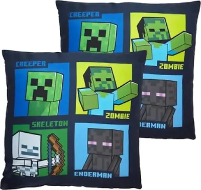 Produktbild von Gamer Minecraft Creeper Zombie Enderman Kissen Dekokissen 40x40 cm