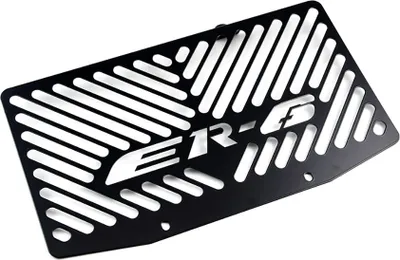 Produktbild von ZIEGER Kühlerabdeckung kompatibel mit Kawasaki ER-6 n | f Design Logo schwarz