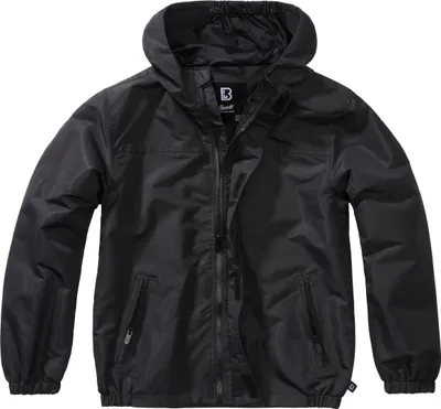 Produktbild von Brandit Kinder Sommer Frontzip Windjacke Größe 134/140 Farbe Schwarz