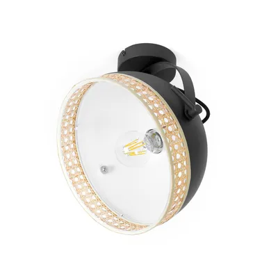 Produktbild von Lindby Lonnaris Deckenlampe mit Rattan, schwenkbar