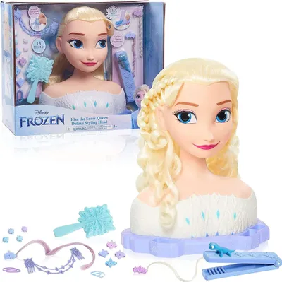 Produktbild von Just Play Die Eiskönigin – Völlig Unverfroren 2 Disney Elsa Deluxe-büste Blau  Kinder Blau One Size