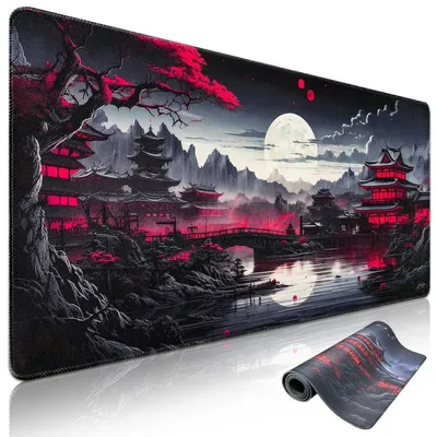 Produktbild von XXL Gaming Mauspad 1200 x 600mm Japan Anime Mond Malerei Rutschfest 3mm Dicke