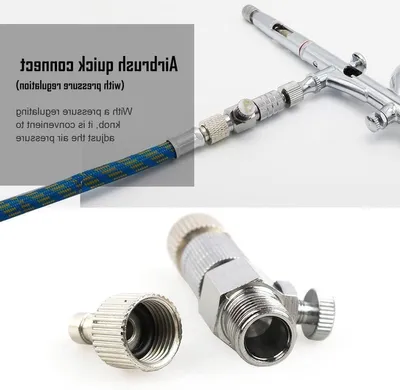 5-teiliges Airbrush-Adapter-Set mit Schnelltrennung, 1/8" BSP-Anschlüsse für Kompressor und Schlauch, perfekt für