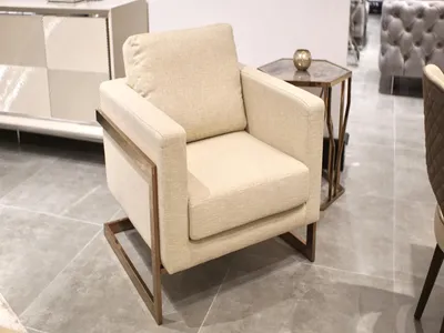 Produktbild von r Beiger Sessel Wohnzimmer Einsitzer Stoffsessel Möbel