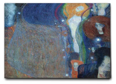 Produktbild von Giallobus - Irrlichter - Gustav Klimt - 100L x 70B cm - Bild - Leinwand mit Standardrahmen