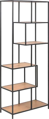 Produktbild von Actona Seaford, Regalboden, Freistehend, Stahl, Konzeptpapier, Schwarz, Eiche, Universal, 5 Regale
