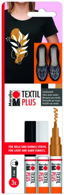 Produktbild von Marabu Textilmarker "Textil Painter Plus" 3er Blister