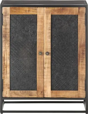 Produktbild von vidaXL Sideboard 60x35x75 cm Raues Mangoholz