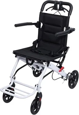 Produktbild von (Nur 6,2 kg) Ultraleichter Transportrollstuhl für Erwachsene, Faltbarer Transportstuhl, Tragbarer Faltbarer Transferrollstuhl für Senioren, Tragbar für Reisen & den täglichen Gebrauch