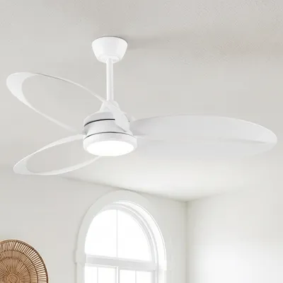 Image de Parrot Uncle Ventilateur de Plafond avec Lumière 107cm Blanc, Design Moderne, Moteur DC Silencieux, Pales ABS, LED Dimmable, Salon Chambre, Image générée par une IA