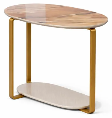 Immagine prodotto di Tavolini moderni con piano in marmo e elegante struttura in metallo