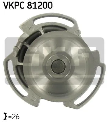 Produktbild von SKF Kühlmittelpumpe Wasserpumpe für VW GOLF II (19E, 1G1) VKPC 81200