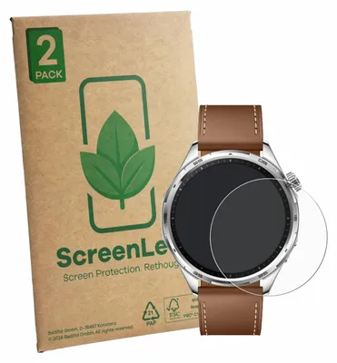 Produktbild von 2x ScreenLeaf Schutzfolie für Honor Watch 6 nachhaltiger Displayschutz Display Schutz Folie Klar Transparent
