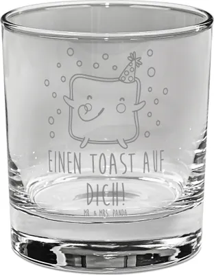 Produktbild von Mr. & Mrs. Panda gravur glas Toast Party - Transparent - Geschenk, Freund, für Gin, Hochzeitstag, Freundin, Valentinstag, Longdrinkglas, Frauen, Tumbler, Ehefrau, Partner