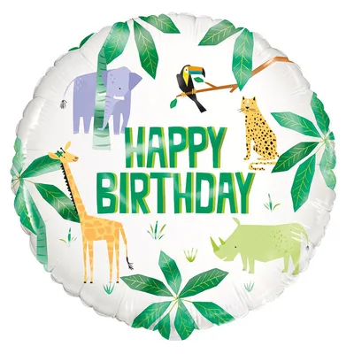 Produktbild von Folienballon Wilde Tiere, 46 cm