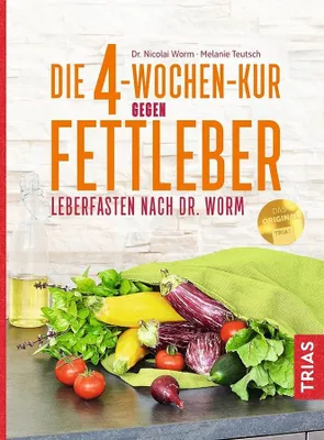 A book cover with text and images of vegetables.