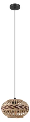 Obrázek produktu pro Závěsné svítidlo DONDARRION přírodní, vínově červená V:110 Ø:26cm stmívatelné