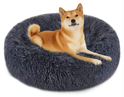 Image de Lit en forme de donut pour chats et chiens, pour un sommeil confortable