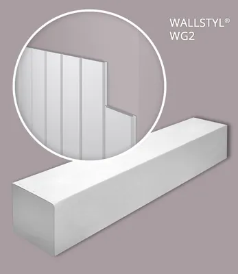 Immagine prodotto di NMC WG2-box WALLSTYL Noel Marquet 1 cartone con 8 strisce decorative Pannello murale stile 3d moderno colore bianco | 1,84 m2