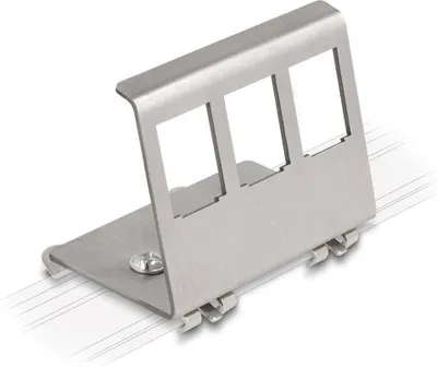 Immagine prodotto di DELOCK Keystone Metall Halterung 3 Port für Hutschiene