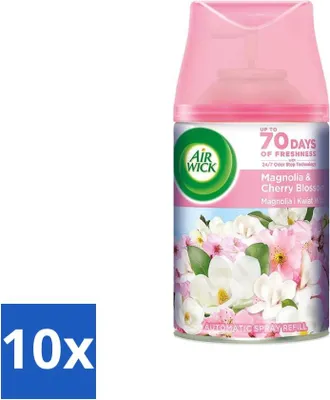 Obrázek produktu pro Air Wick - náplň do osvěžovače vzduchu - Magnolie a třešňový květ - automatický sprej - 250 ml - hodnotné balení - 10 kusů