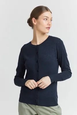 Produktbild von OXMO OXHlin - 21950012ME Damen Strickjacke Feinstrick Cardigan Strickcardigan