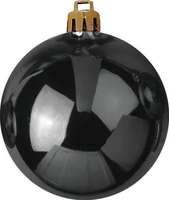 Produktbild von EUROPALMS Dekokugel 10cm, schwarz 4x