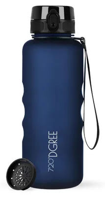 Produktbild von 720°DGREE Trinkflasche uberBottle softTouch mit Sieb sapphire blue 1,5l
